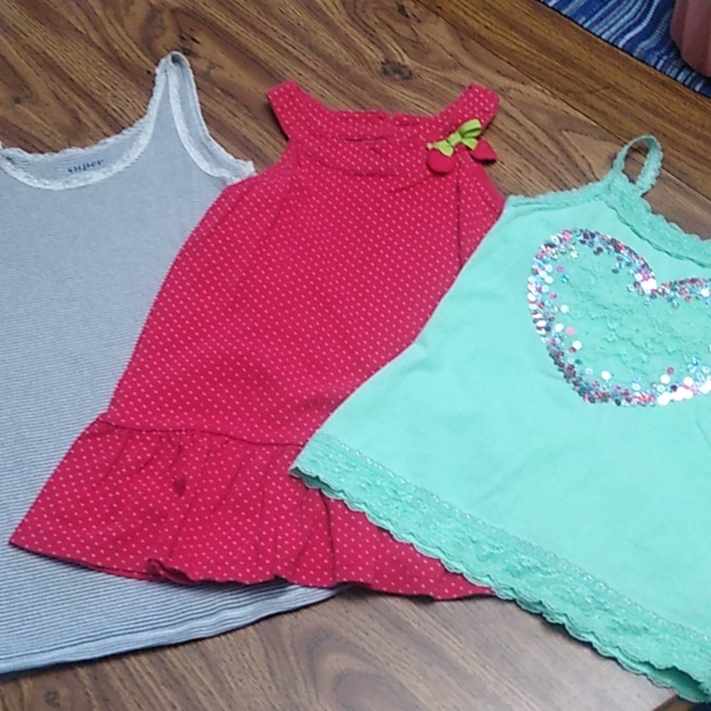 💖Girls 3 Pack Tank Tops Size 10/12 Old Navy, Justice, and Gymboree